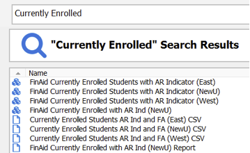 Argos Search Example - results will include Name, Path, Description, and more.